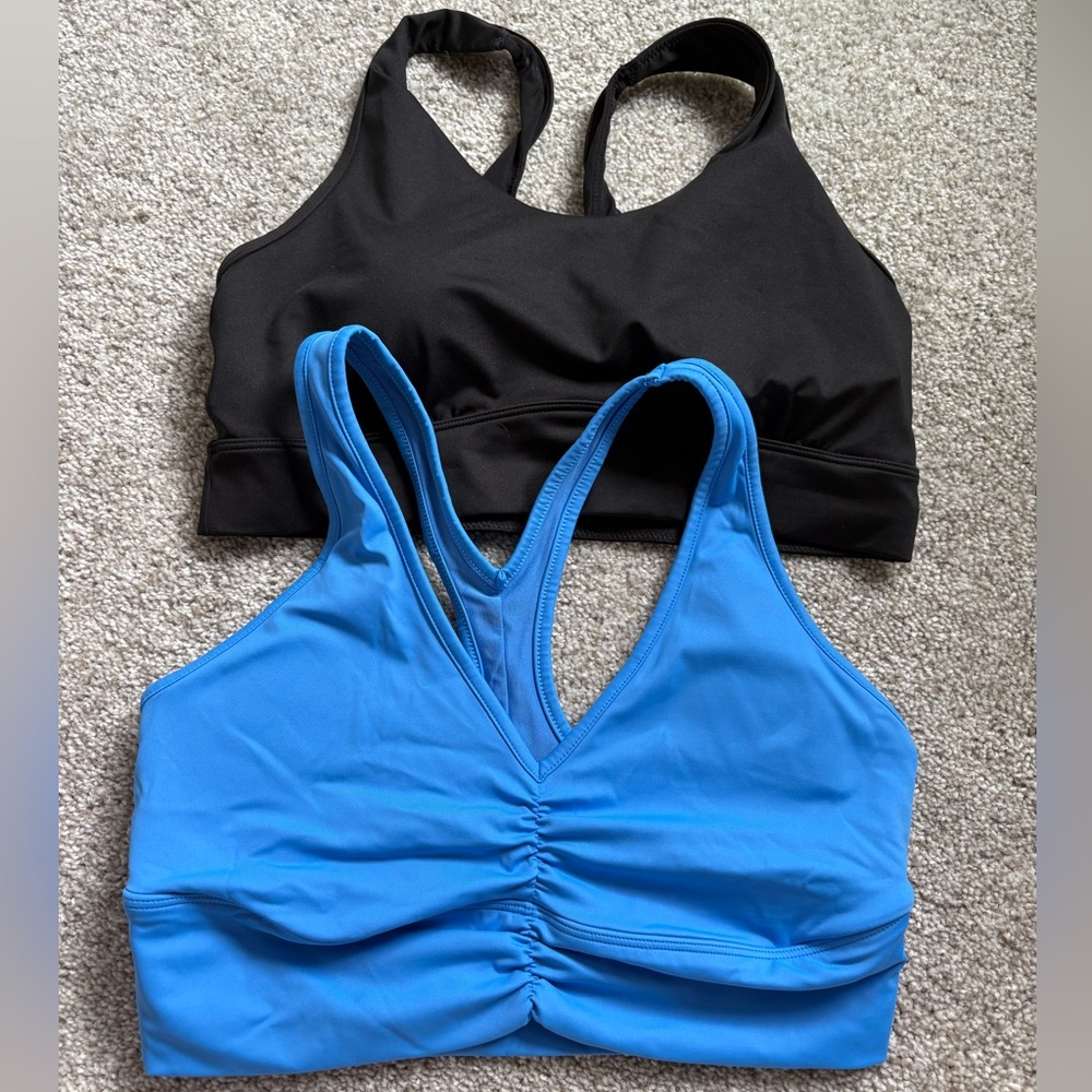 Women's Black and Blue Sports Bras